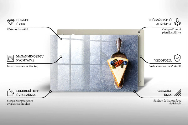 Kuchynská doska zo skla Kúsok koláča