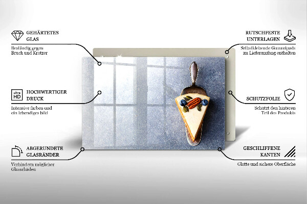 Kuchynská doska zo skla Kúsok koláča