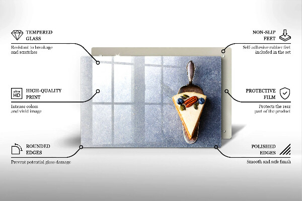 Kuchynská doska zo skla Kúsok koláča