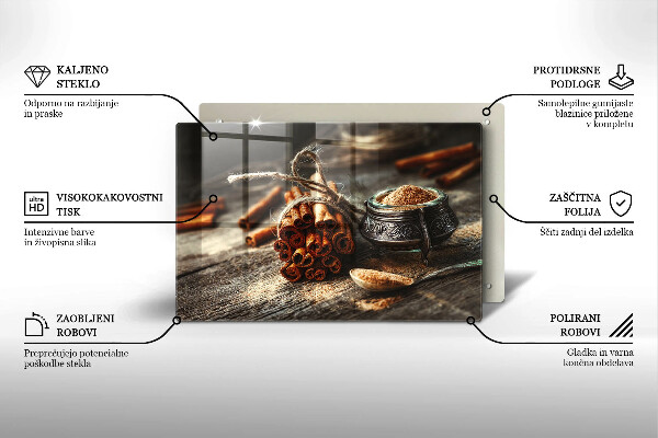 Kuchynská doska zo skla Vanilkové struky