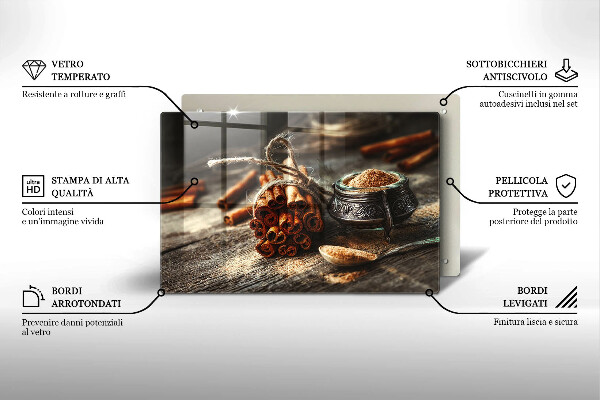 Kuchynská doska zo skla Vanilkové struky