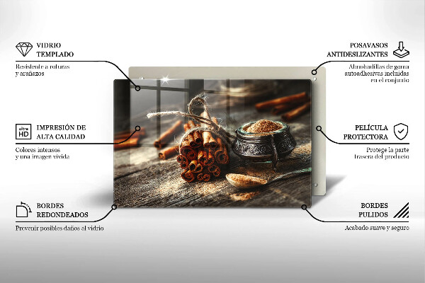 Kuchynská doska zo skla Vanilkové struky