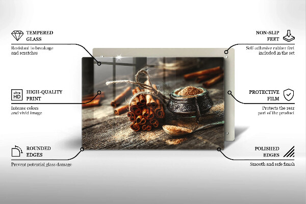 Kuchynská doska zo skla Vanilkové struky