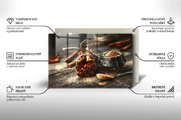 Kuchynská doska zo skla Vanilkové struky