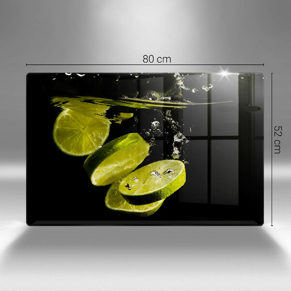 Kuchynská doska zo skla Limetky vo vode