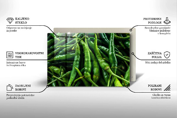 Kuchynská doska zo skla Hrachové struky
