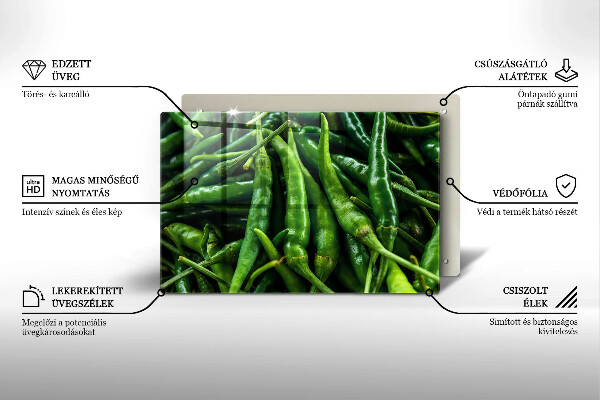 Kuchynská doska zo skla Hrachové struky
