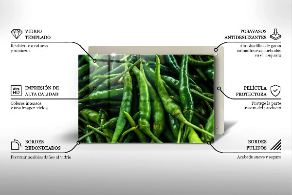 Kuchynská doska zo skla Hrachové struky