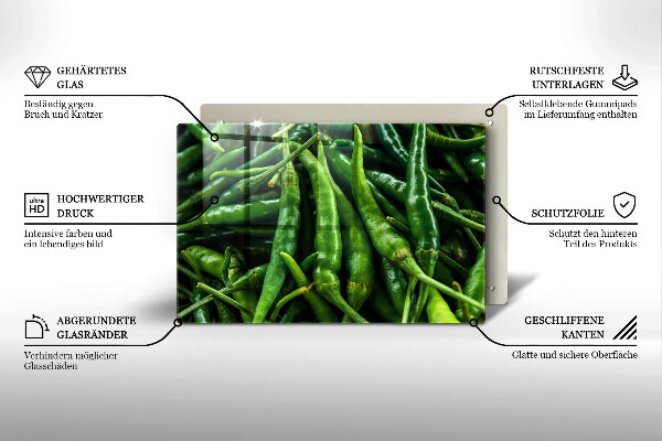 Kuchynská doska zo skla Hrachové struky