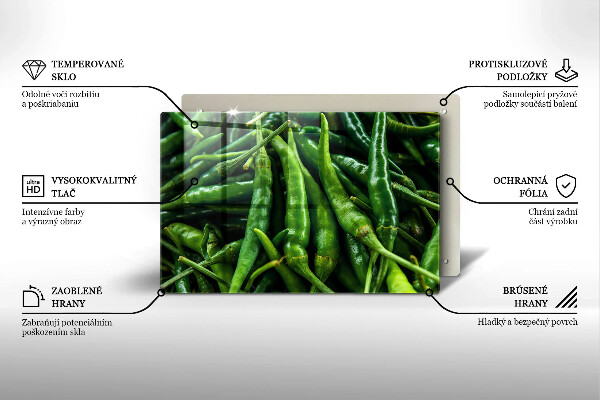 Kuchynská doska zo skla Hrachové struky
