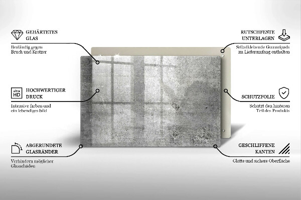 Kuchynská doska zo skla Betónová textúra