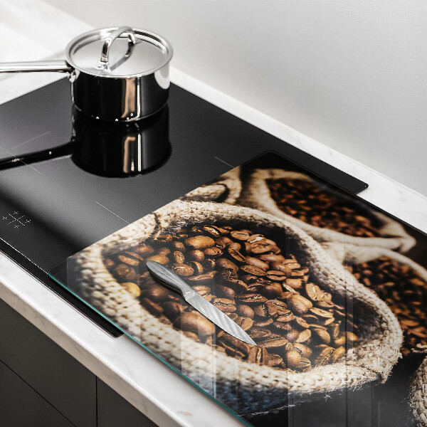 Kuchynská doska zo skla Vrecia na kávové zrná