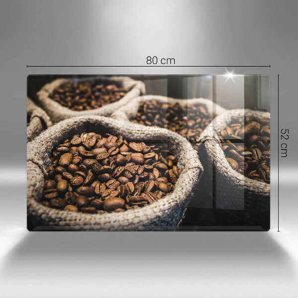 Kuchynská doska zo skla Vrecia na kávové zrná
