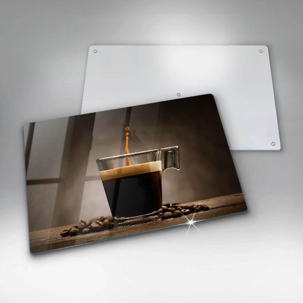 Kuchynská doska zo skla Sklo a kávové zrná