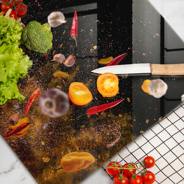 Kuchynská doska zo skla Horúce korenie