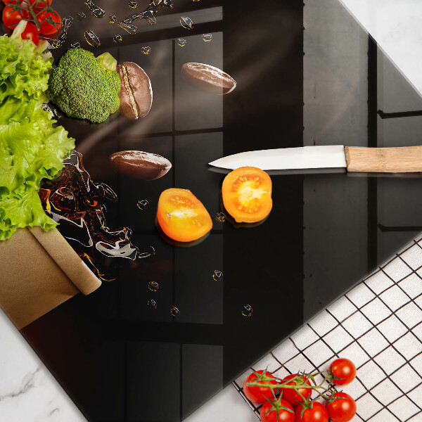 Kuchynská doska zo skla Horúce kávové zrná