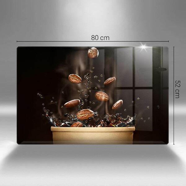 Kuchynská doska zo skla Horúce kávové zrná