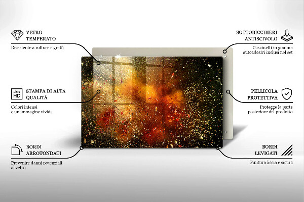Kuchynská doska zo skla Farebné korenie