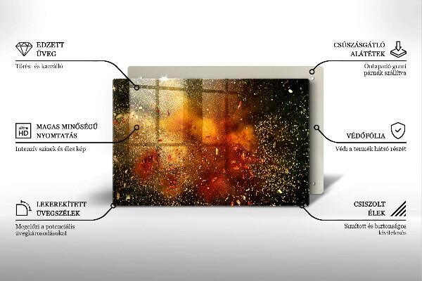 Kuchynská doska zo skla Farebné korenie