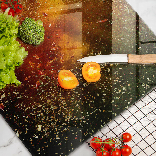 Kuchynská doska zo skla Farebné korenie