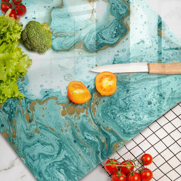 Kuchynská doska zo skla Modrá abstrakcia