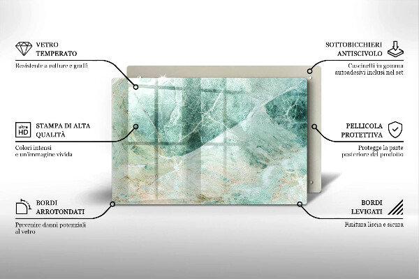 Kuchynská doska zo skla Kamenná štruktúra