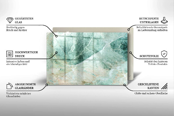 Kuchynská doska zo skla Kamenná štruktúra