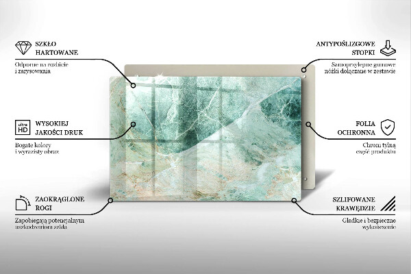 Kuchynská doska zo skla Kamenná štruktúra