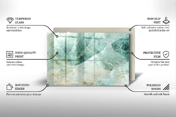Kuchynská doska zo skla Kamenná štruktúra