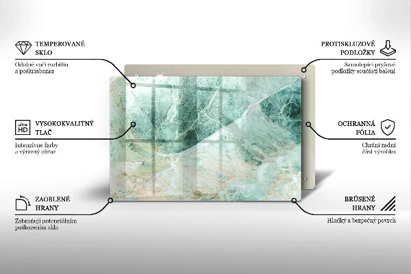 Kuchynská doska zo skla Kamenná štruktúra