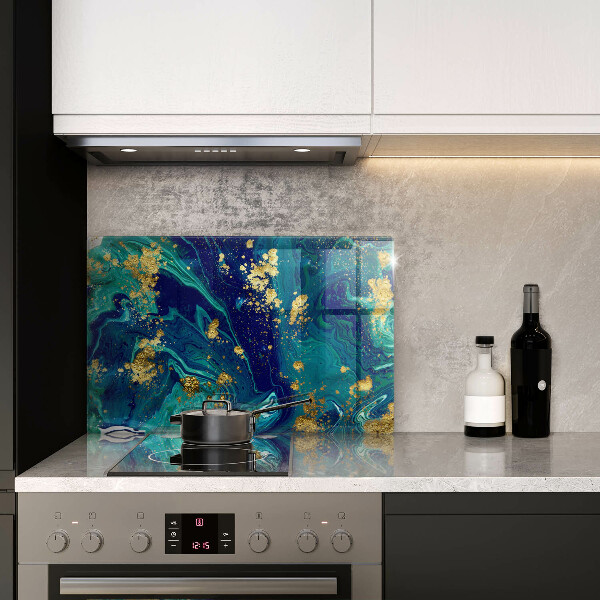 Kuchynská doska zo skla Abstrakcia so zlatom