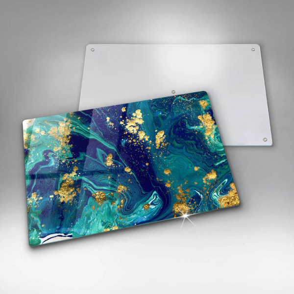 Kuchynská doska zo skla Abstrakcia so zlatom