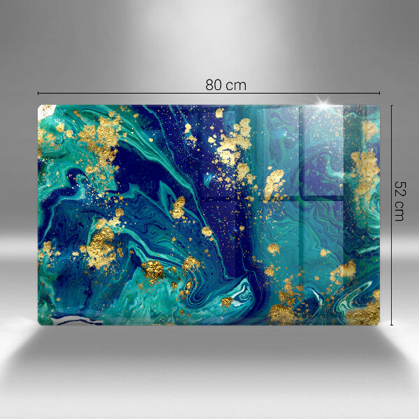 Kuchynská doska zo skla Abstrakcia so zlatom