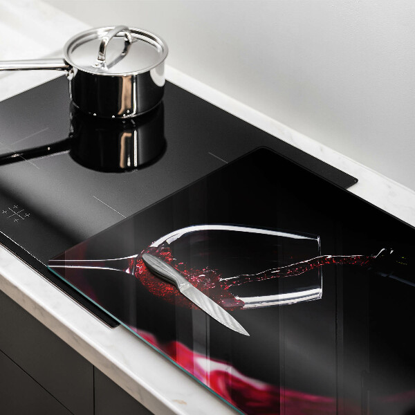 Kuchynská doska zo skla Pohárik červeného vína