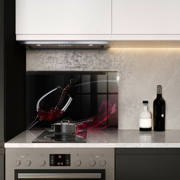 Kuchynská doska zo skla Pohárik červeného vína