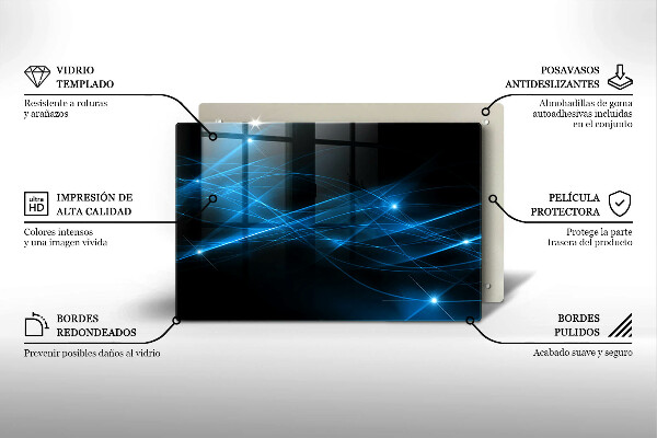 Kuchynská doska zo skla Abstraktný modrý dym