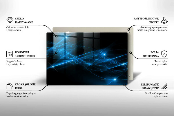 Kuchynská doska zo skla Abstraktný modrý dym