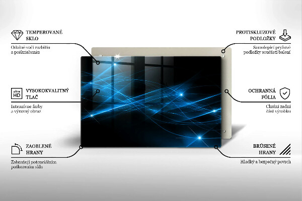 Kuchynská doska zo skla Abstraktný modrý dym