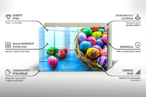 Kuchynská doska zo skla Veľkonočné vajíčka Veľkonočné vajíčka