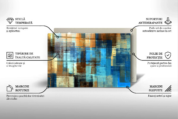Kuchynská doska zo skla Maľované pozadie