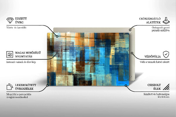 Kuchynská doska zo skla Maľované pozadie