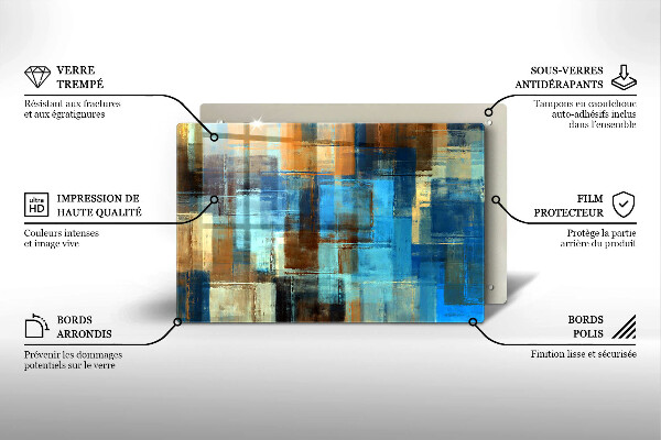 Kuchynská doska zo skla Maľované pozadie