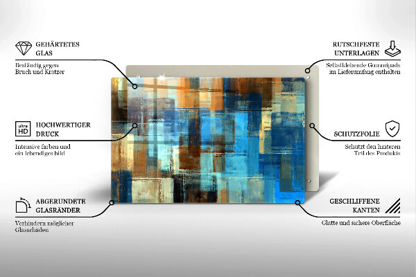 Kuchynská doska zo skla Maľované pozadie