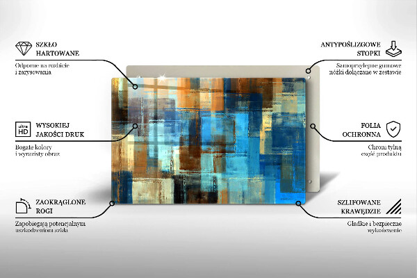 Kuchynská doska zo skla Maľované pozadie