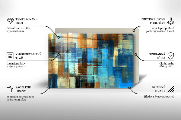 Kuchynská doska zo skla Maľované pozadie
