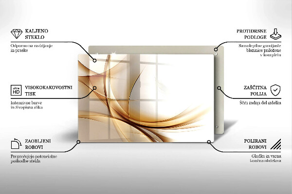 Kuchynská doska zo skla Abstraktné tvary
