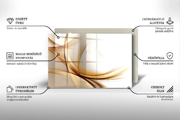 Kuchynská doska zo skla Abstraktné tvary