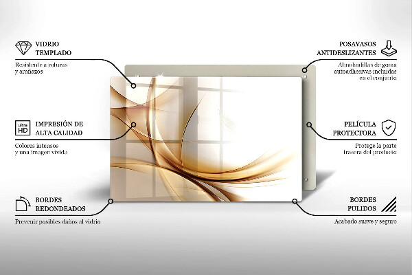 Kuchynská doska zo skla Abstraktné tvary