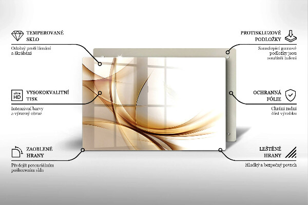 Kuchynská doska zo skla Abstraktné tvary