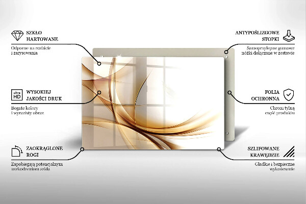 Kuchynská doska zo skla Abstraktné tvary